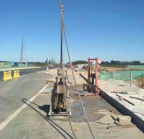 安宁公路高聚物注浆加固